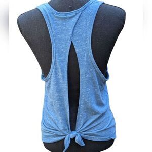 Victoria's Secret VICTORIA SPORT Blue Keyhole Back Tank Top - Size Small